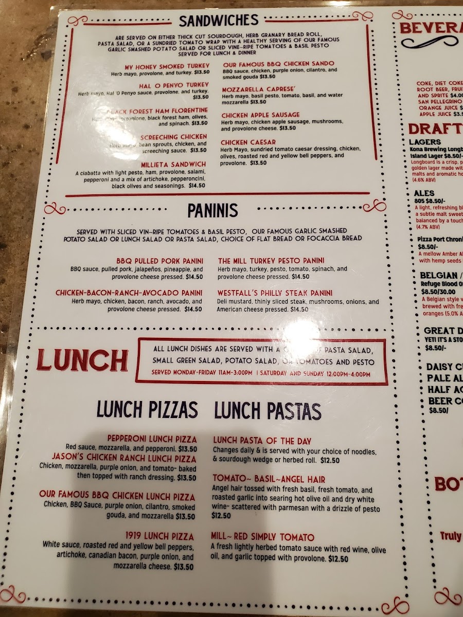 The Mill Restaurant Menu - Image 2